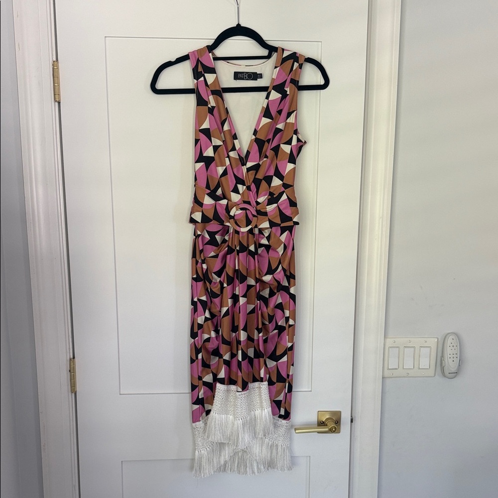 PatBO Plitka Stretch Geometric Dress